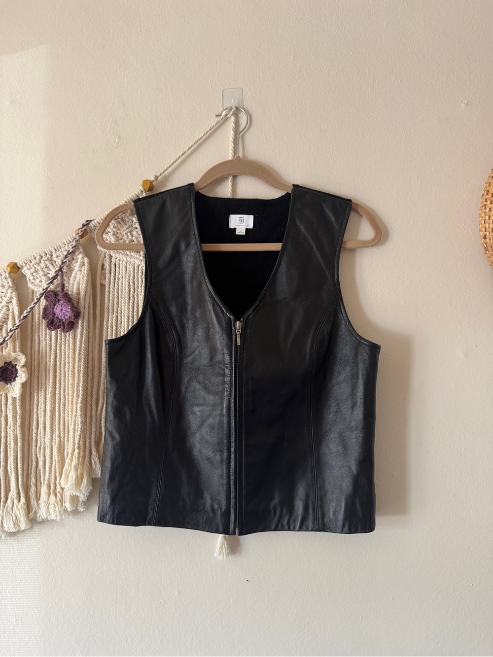 Lamb skin leather vest